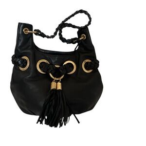 Michael Kors Black Leather Satchel Shoulder Bag